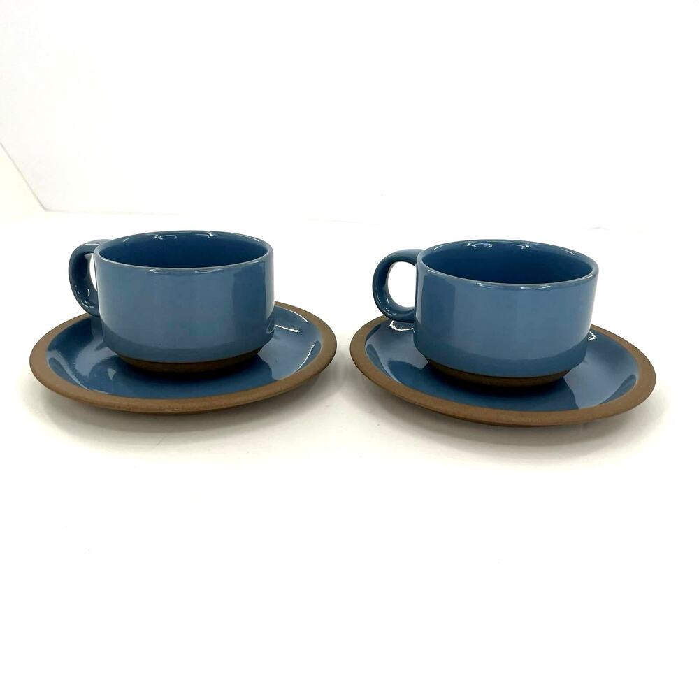 W.R. Midwinter Ltd blue table to oven stoneware mug teacup with saucer